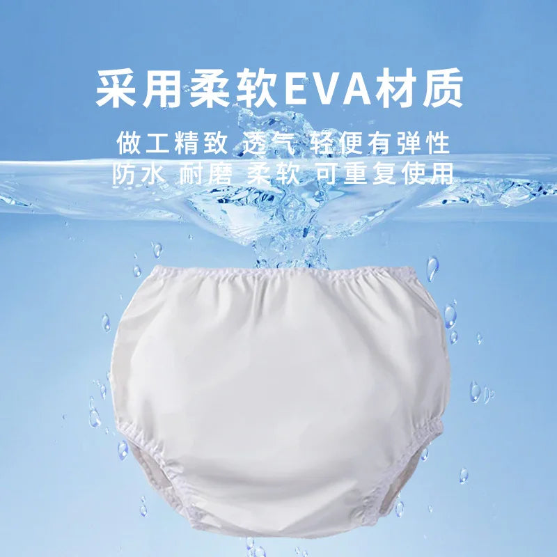 Adults Diaper Cover Waterproof Elastic Briefs Reusable Soft Diaper Pants Comfort Leak Protection for Elderly Disabled Senior