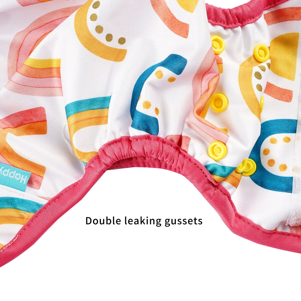 Happyflute Newborn print PUL  design snap or hook&loop eco-friendly cloth diaper cover BABY COVER