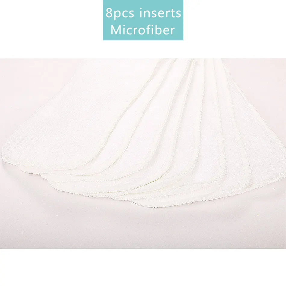 Drop shipping! happyflute Washable reuseable Baby Cloth Diapers Nappy inserts microfiber 3 layers