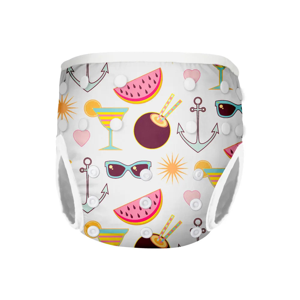 Factory Direct M Size Reusable Leak-proof Urine Solid Poop Strong Absorbent Swim Diaper Summer Pool 1-3 Years Old Baby