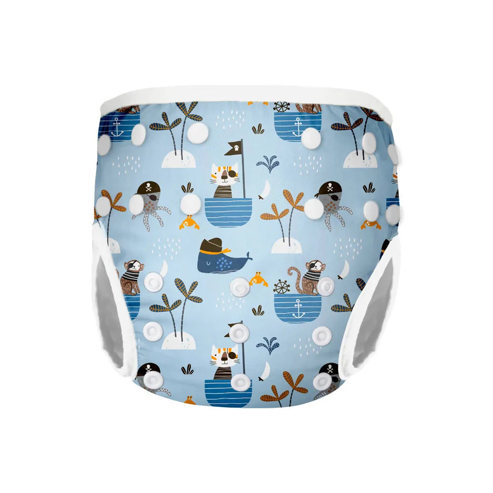 Factory Direct M Size Reusable Leak-proof Urine Solid Poop Strong Absorbent Swim Diaper Summer Pool 1-3 Years Old Baby