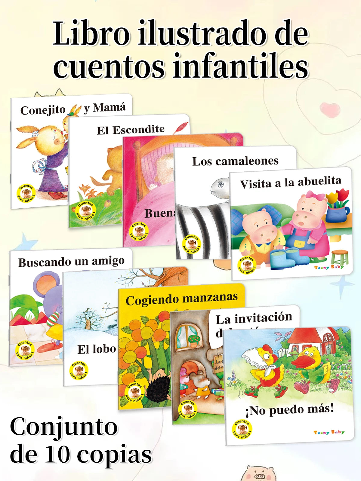 1 Set of 10 Spanish Children's Storybooks Children's Books Enlightenment Puzzle Books Early Learning Books Children's Gifts