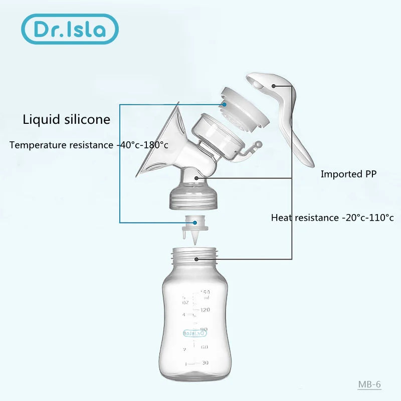MAMIJOY  Breast Pump Manual Suction Milk Pump Feeding Breasts Pumps Milk Bottle Sucking Postpartum Supplies BPA Free