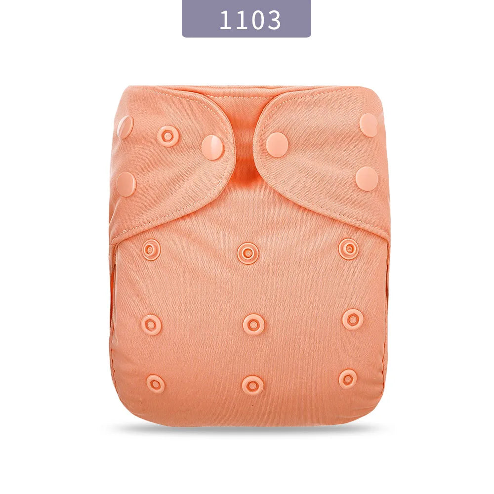 Elinfant solid color popular waterproof diaper cover washable reusable one size for 3-15kg baby cloth diaper