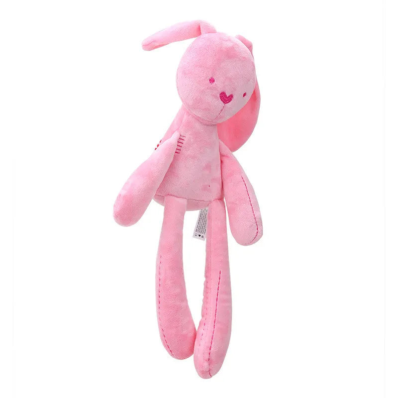 Baby Plush Rabbit Hand Puppet Soft Crib Stroller Infant Sleep Soothing Doll Mobile Pram Kids Hanging Ring Toys For Children Gift