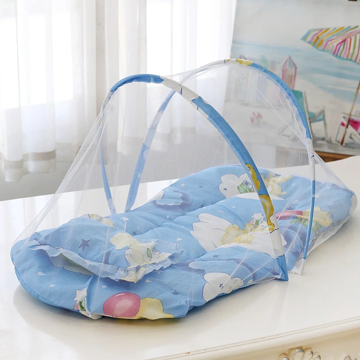 Baby Bed Mosquito Net Portable Foldable Baby Crib Netting Polyester Newborn for Summer Travel Netting Play Tent Children Bedding