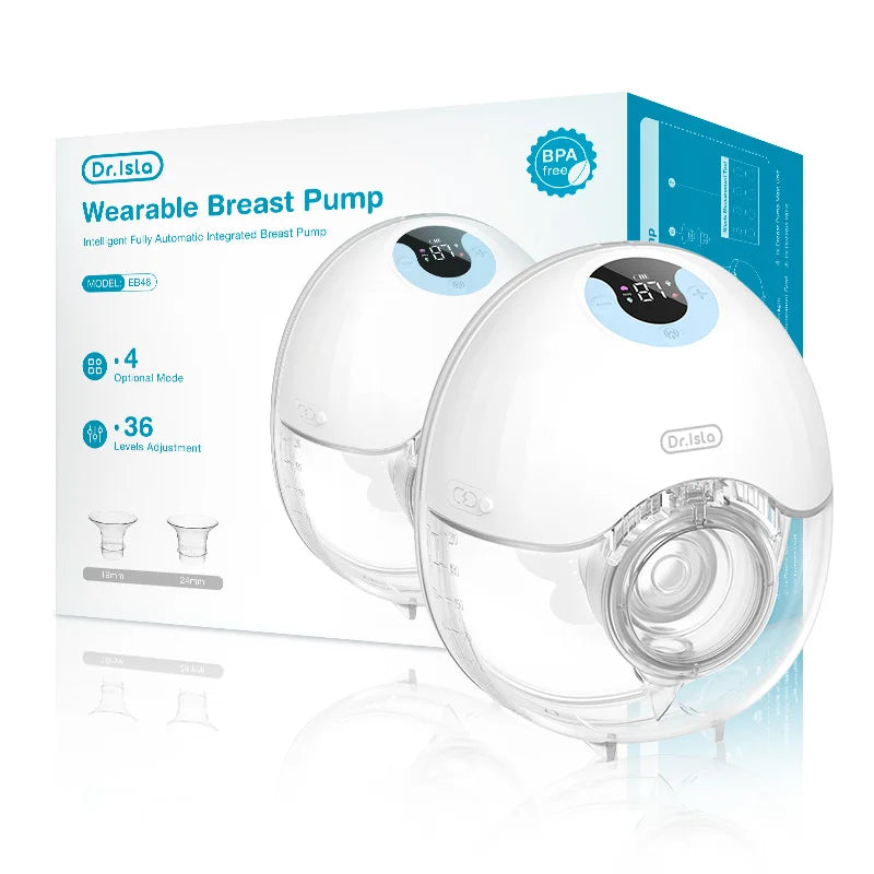 Wearable Breast Pump Hands Free Electric Breast Pumps Comfort Milk Collector Lightweight with LED Display 4 Modes & 36 Levels