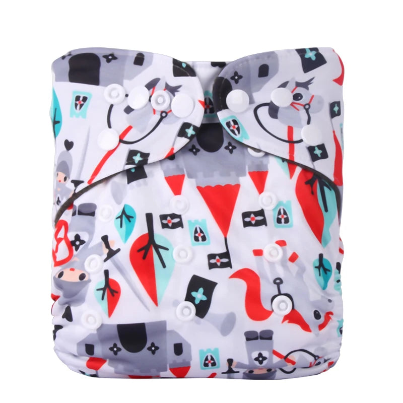 Pororo ecological diapers for baby girl boy Cloth diapers bamboo charcoal washable reusable diapers waterproof double leg gusset
