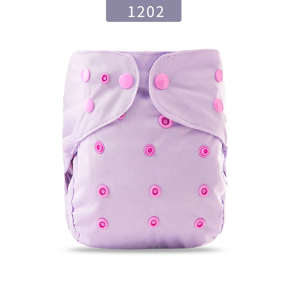 Elinfant solid color popular waterproof diaper cover washable reusable one size for 3-15kg baby cloth diaper