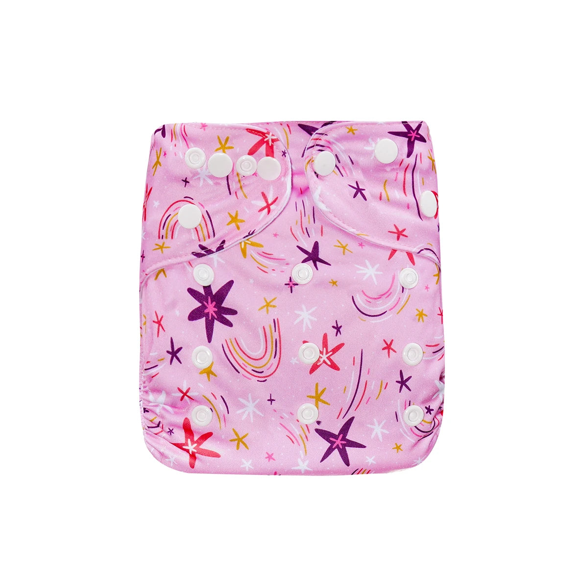 Elinfant 1pc Reusable Cloth Diaper Dry Fast Suede Cloth Inner Waterproof adjustable Baby Cloth Diaper For 3-15kg