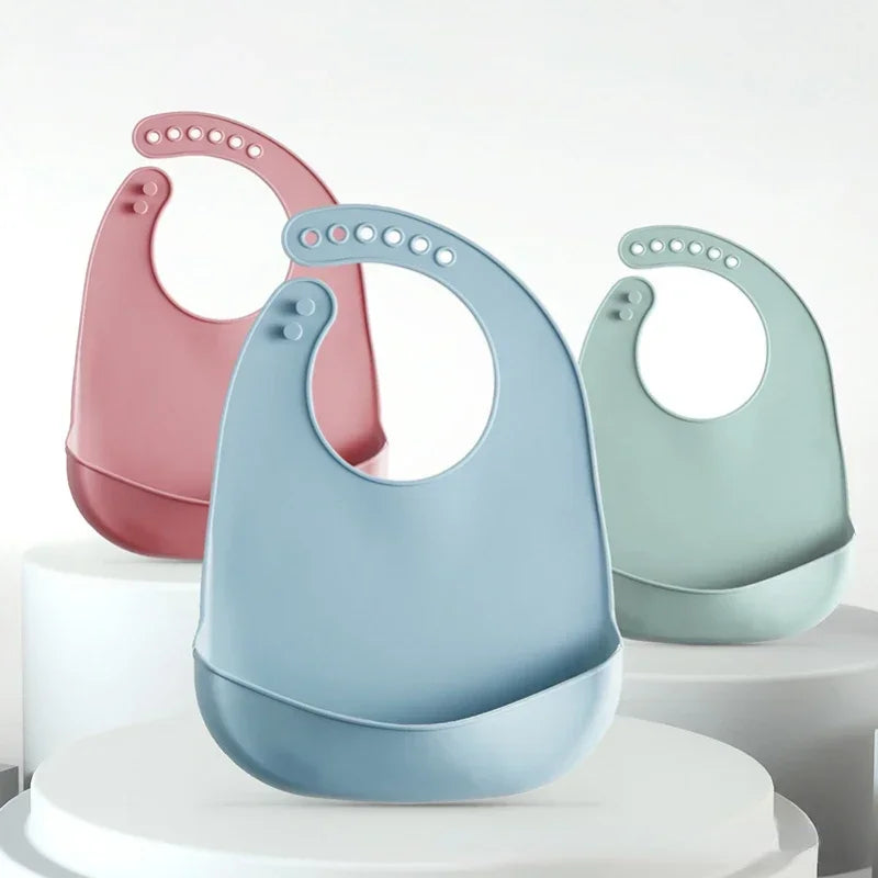 Silicone Babi Bib Waterproof Saliva Dripping Banana Bibs Newborn Feeding Soft Edible Aprons Baby Adjustable Burp Scarf