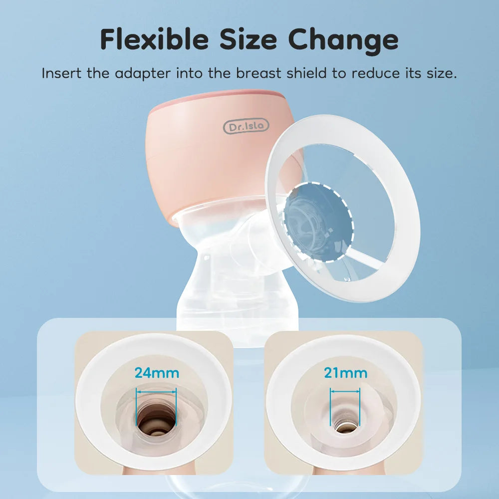 MAMIJOY Silicone Flange Inserts for Breast Pumps Electric Breast Pumps Nipple Tunnel Narrow Connector 13/15/17/19/21/24mm Flange