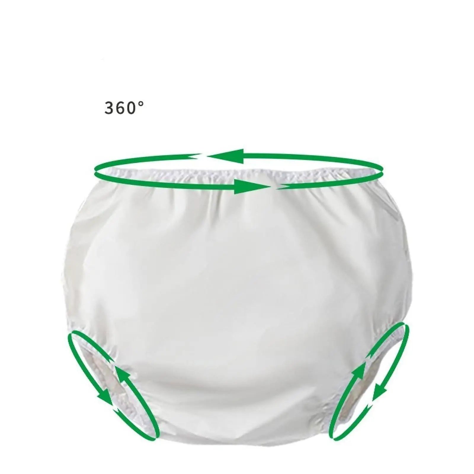 Adults Diaper Cover Waterproof Elastic Briefs Reusable Soft Diaper Pants Comfort Leak Protection for Elderly Disabled Senior