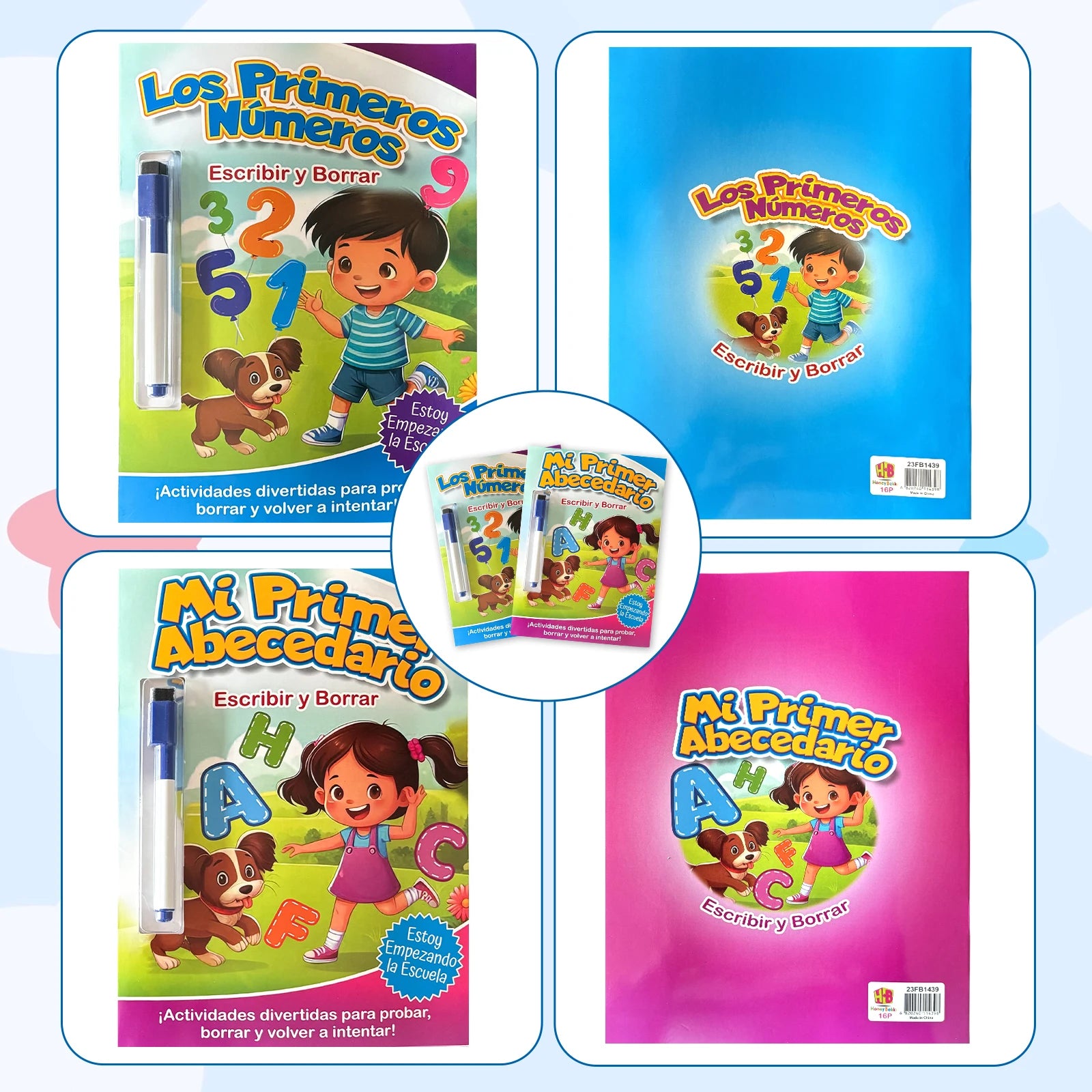 Spanish Children's Tracing Book Alphabet Numbers Learning Includes A Re-writable Pen Children's Puzzle Books Gifts