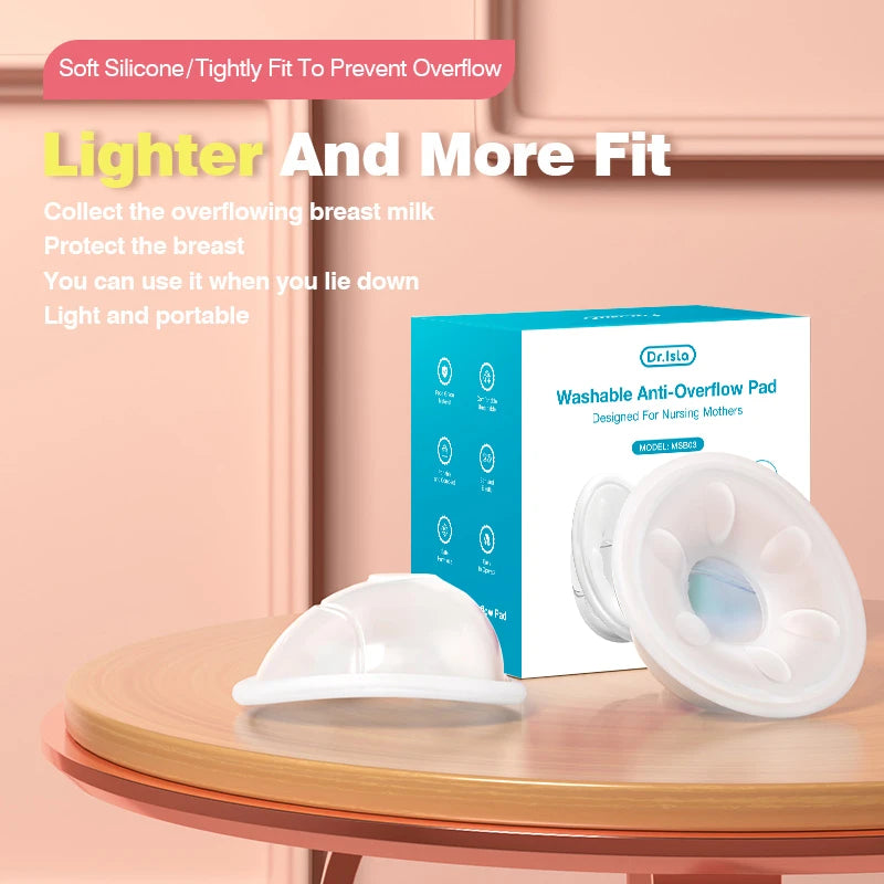 MAMIJOY Silicon 2Pcs Breastpad Saver Shield Breast Milk Collector BPA Free Penampung ASI