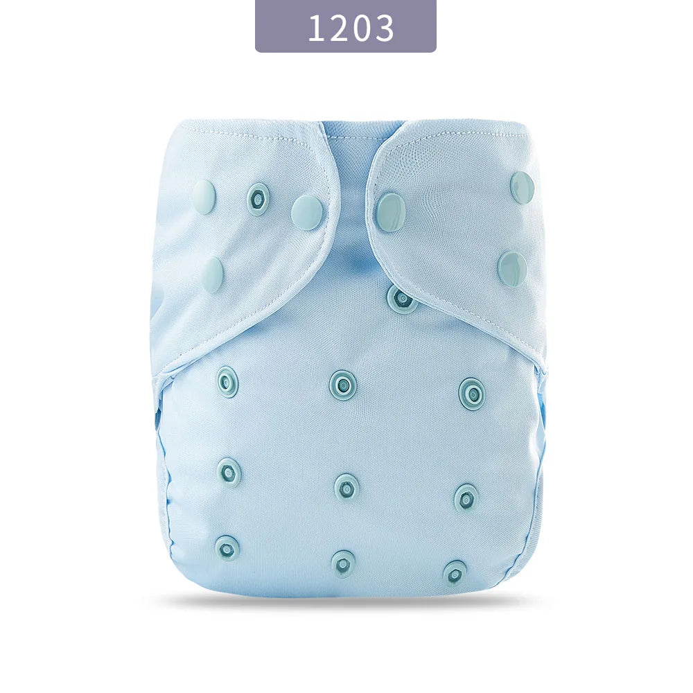 Elinfant solid color popular waterproof diaper cover washable reusable one size for 3-15kg baby cloth diaper
