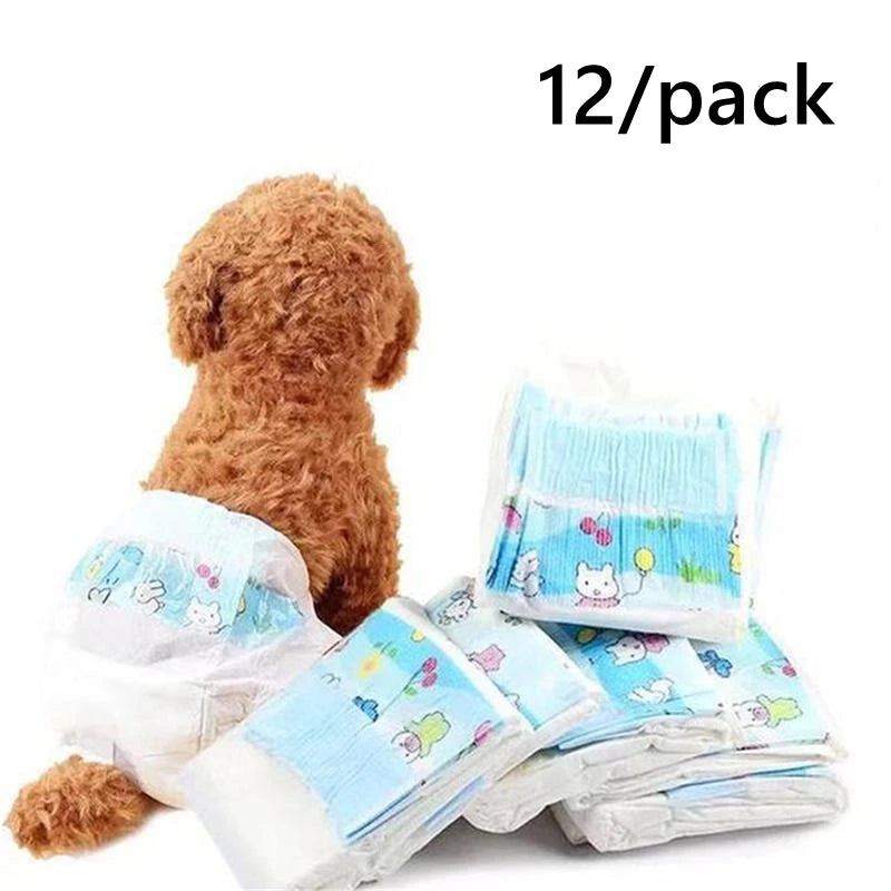 10/12PCS/pack Super Absorption Physiological Pants Dog Diapers For Dogs Pet Female Dog Disposable Leakproof Nappies Puppy