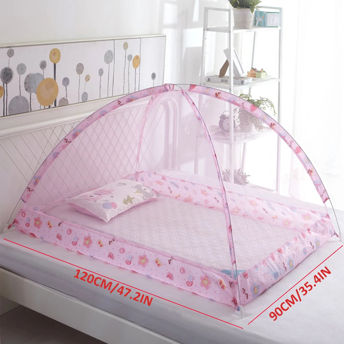Mosquito Net for Baby Foldable Infant Mosquito Net Anti Mosquito Bites Portable Mosquito Net for Baby Toddlers Kids Children