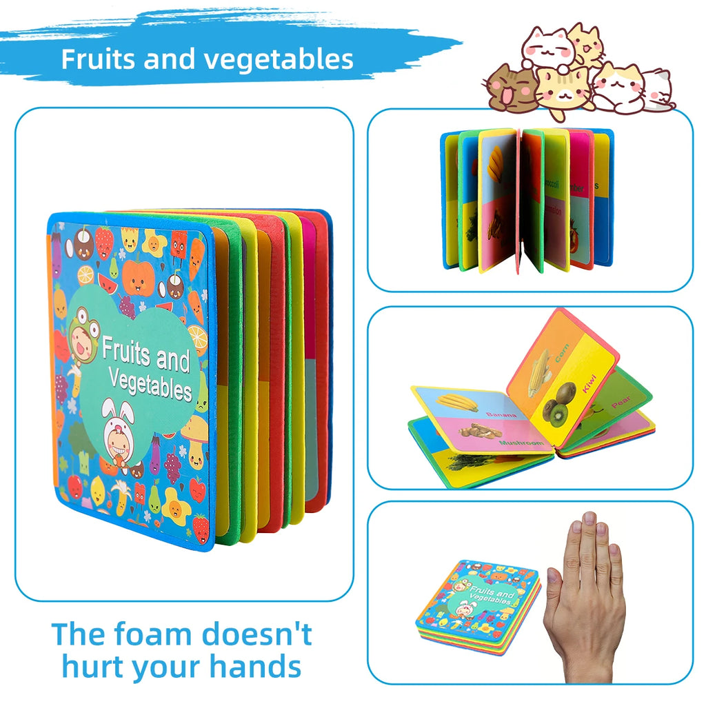 Children's English Eva Book Baby Cognitive Learning Rounded Corner Design Does Not Hurt Hands Beautifully Baby Educational Toys