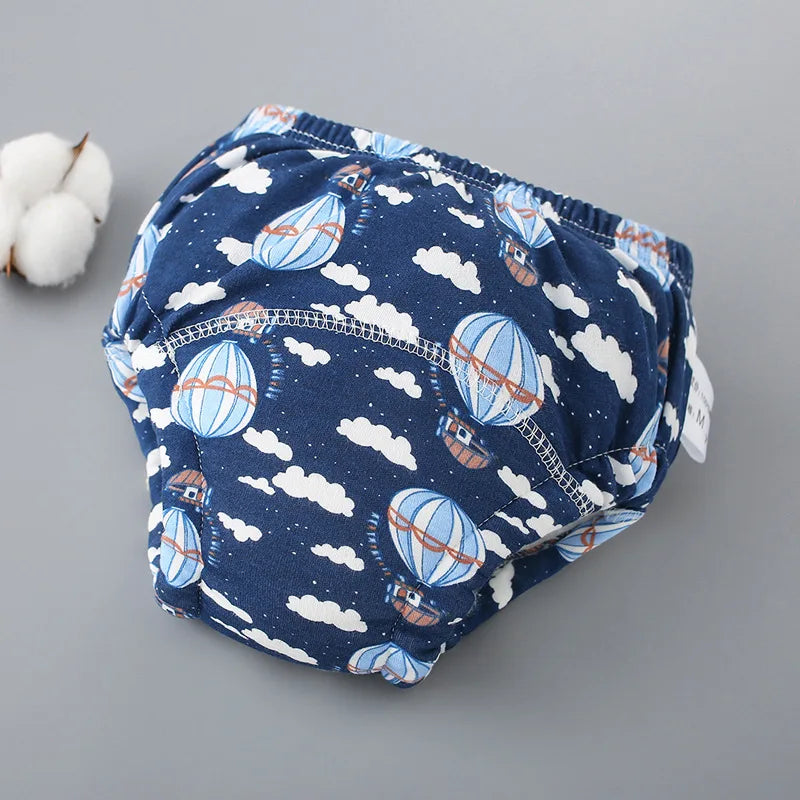 6 Layers Baby Elinfant 2 Size Diapers For Swimming Absorbent Ecological Diapers Reusable Training Panties Happy Flute Newborn