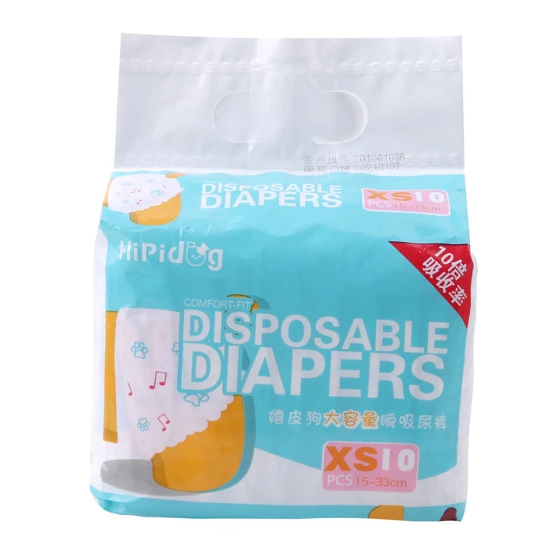 10/12PCS/pack Super Absorption Physiological Pants Dog Diapers For Dogs Pet Female Dog Disposable Leakproof Nappies Puppy