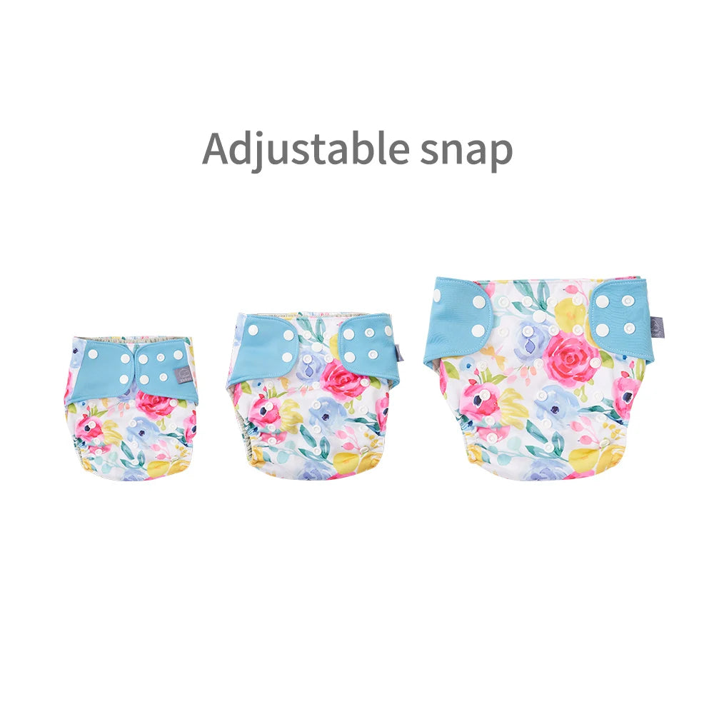 Elinfant Breathable Mesh Cloth 4pcs/set Cloth Diaper Washable Adjustable Reusable OS Baby Cloth Pocket Diaper