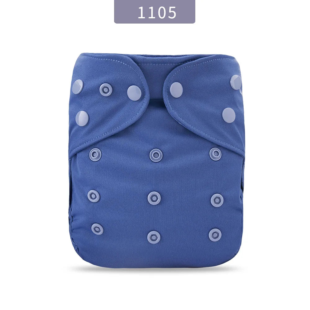 Elinfant solid color popular waterproof diaper cover washable reusable one size for 3-15kg baby cloth diaper