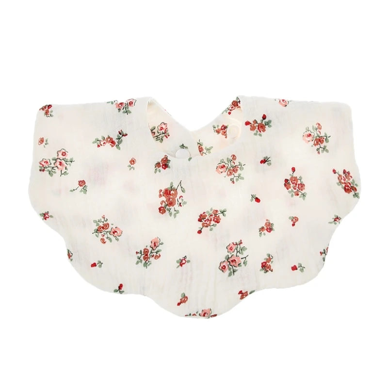 Baby  Shape Feeding Bib Bandana Burp Cloth Scarf Printed Soft  Cotton Absorbent Saliva Towel Breathable Apron for A2UB
