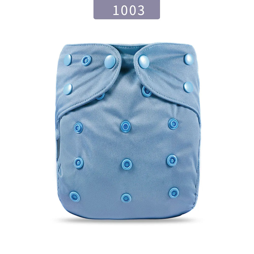 Elinfant solid color popular waterproof diaper cover washable reusable one size for 3-15kg baby cloth diaper