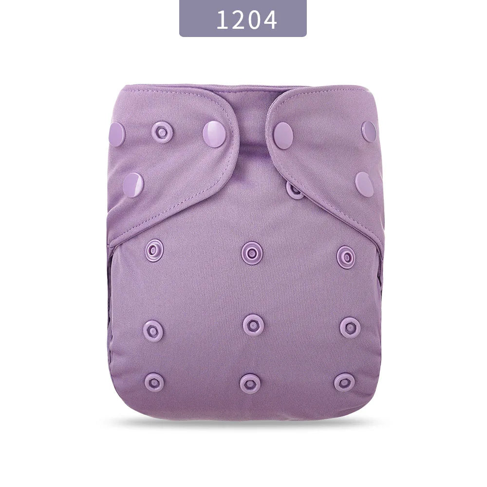 Elinfant solid color popular waterproof diaper cover washable reusable one size for 3-15kg baby cloth diaper