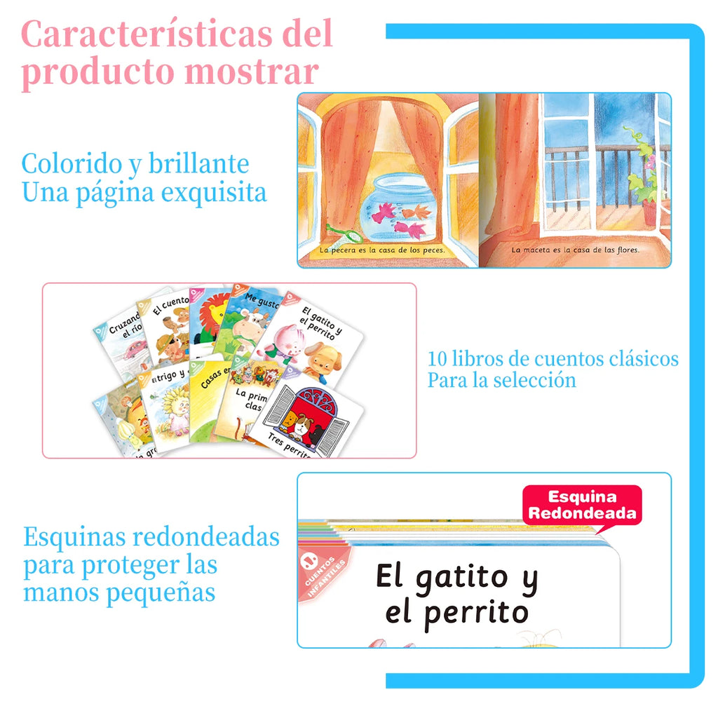 1 Set of 10 Spanish Children's Storybooks Children's Books Enlightenment Puzzle Books Early Learning Books Children's Gifts