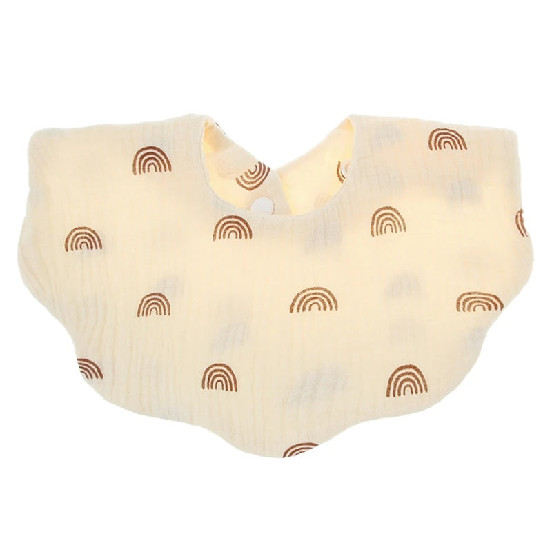 Baby  Shape Feeding Bib Bandana Burp Cloth Scarf Printed Soft  Cotton Absorbent Saliva Towel Breathable Apron for A2UB