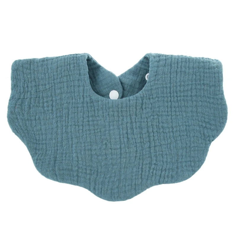 Baby Wave Shape Feeding Bib Bandana Burp Cloth Scarf Printed Soft Pure Cotton Absorbent Saliva Towel Breathable Apron Dropship