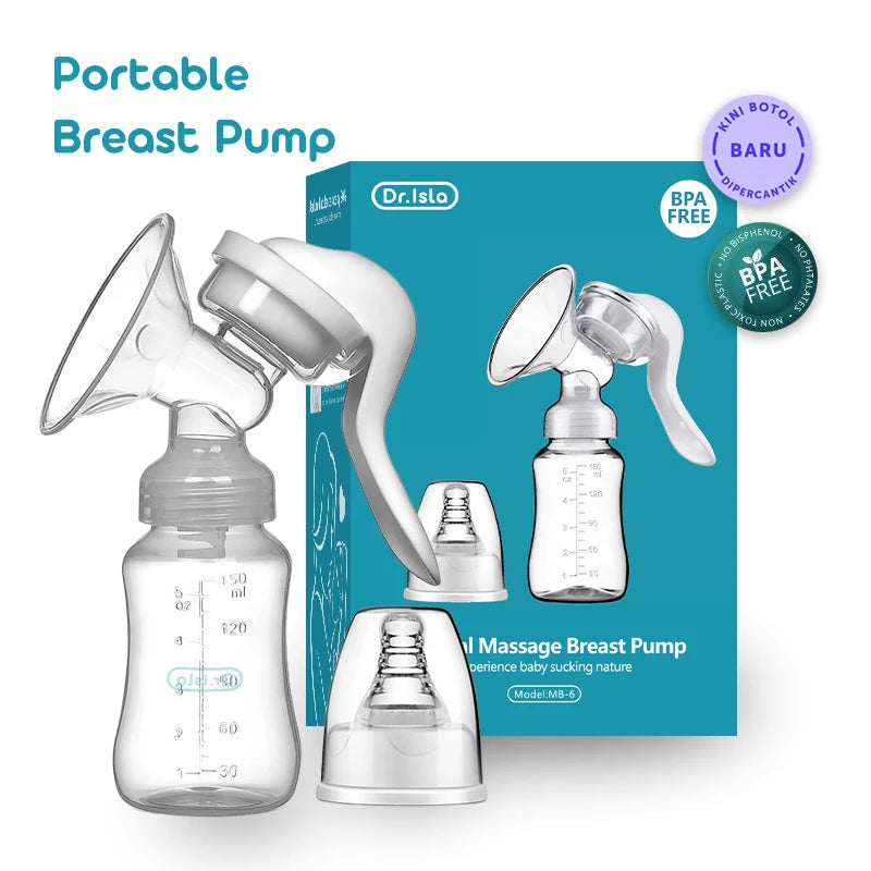 MAMIJOY  Breast Pump Manual Suction Milk Pump Feeding Breasts Pumps Milk Bottle Sucking Postpartum Supplies BPA Free