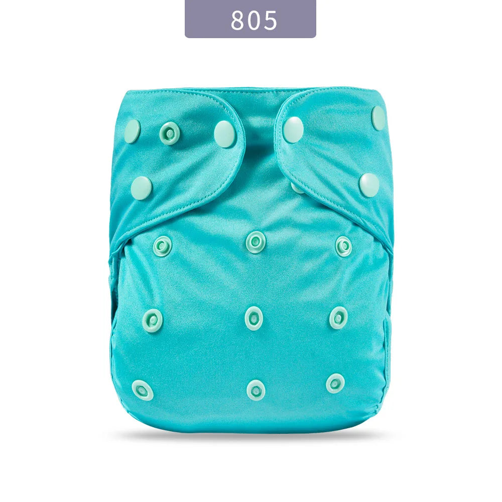 Elinfant solid color popular waterproof diaper cover washable reusable one size for 3-15kg baby cloth diaper