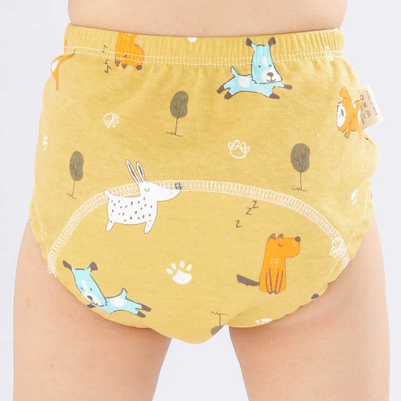 6 Layer Waterproof Reusable Cotton Baby Training Pants Infant Shorts Underwear Cloth Baby Diaper Nappies Panties Nappy Changing