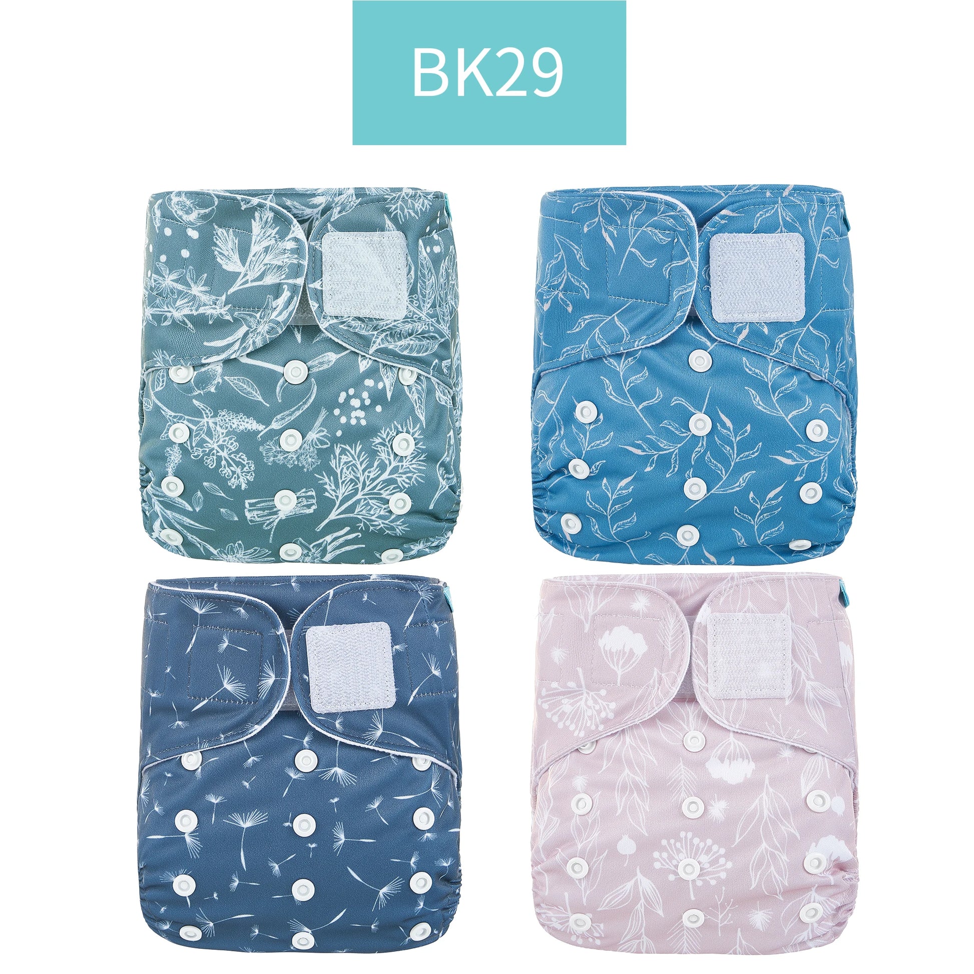 Happyflute New Desig Hot Sale 4Pcs OS Pocket Diaper Washable&Reusable Absorbent Ecological Diaper Cover Adjustable Baby Nappy
