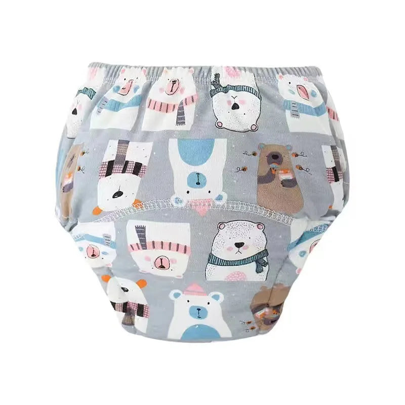 6 Layers Baby Elinfant 2 Size Diapers For Swimming Absorbent Ecological Diapers Reusable Training Panties Happy Flute Newborn