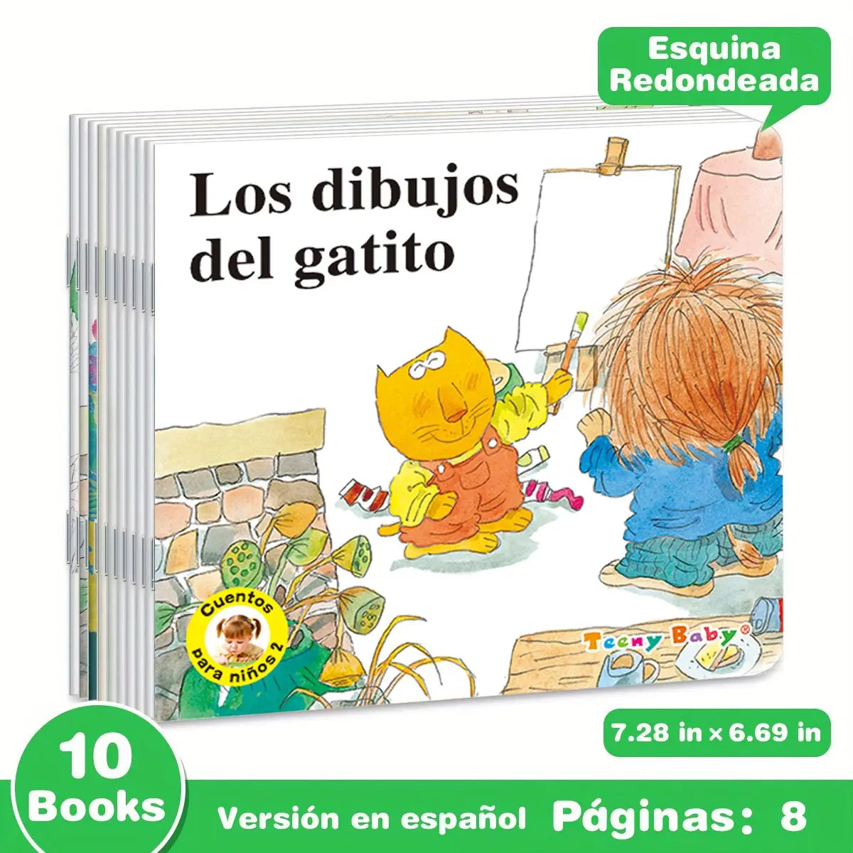 1 Set of 10 Spanish Children's Storybooks Children's Books Enlightenment Puzzle Books Early Learning Books Children's Gifts