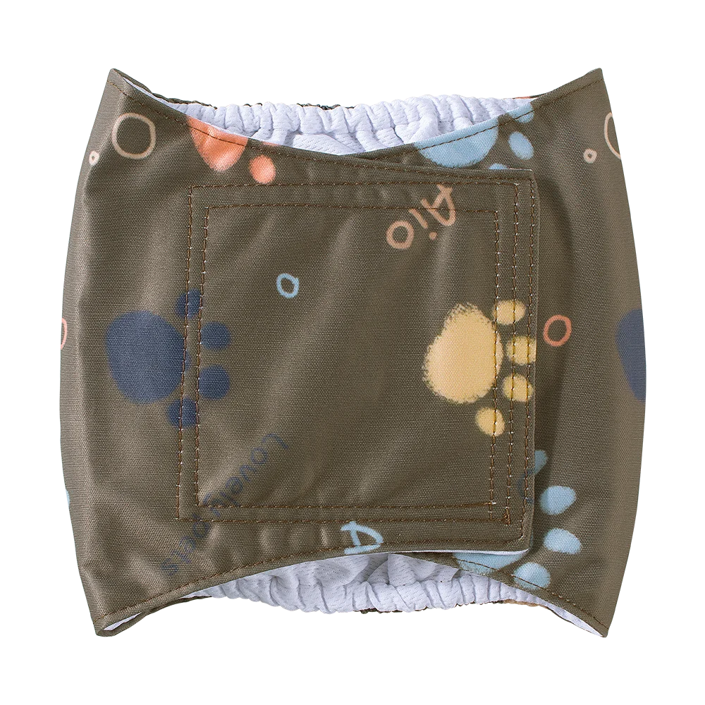 BIAI 1PC Durable Washable Male Dog Diaper Wraps Pet Boy Dog Cloth Nappies Reusable Pet Doggy Underwear Pants for Male Dog Leash