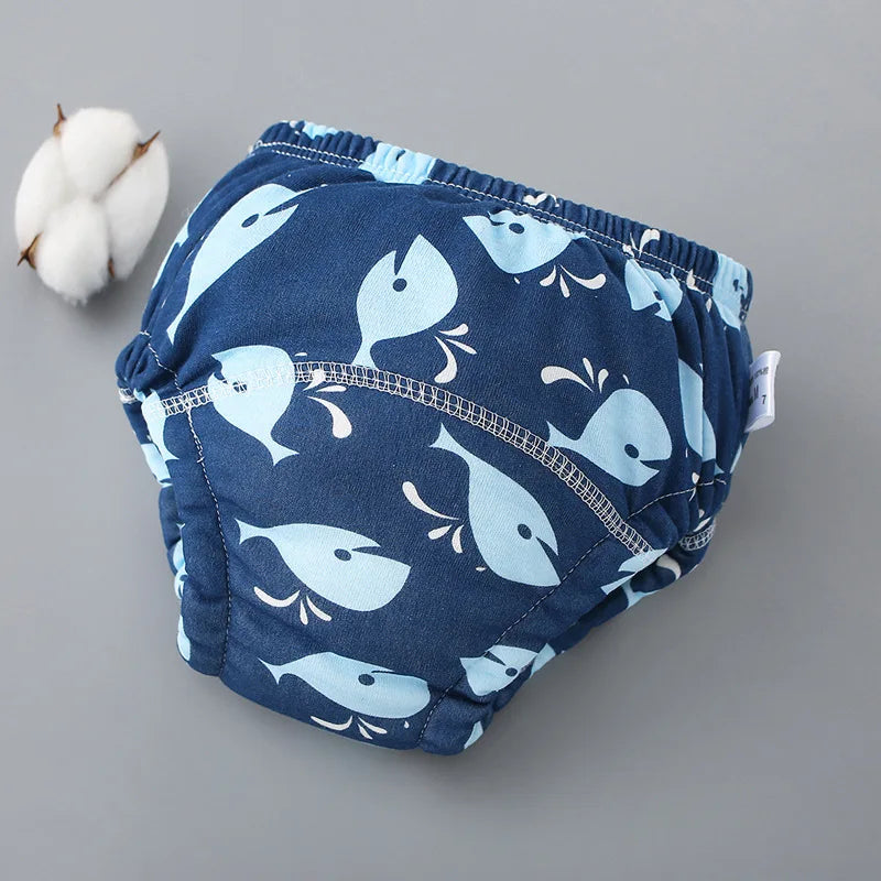 6 Layers Baby Elinfant 2 Size Diapers For Swimming Absorbent Ecological Diapers Reusable Training Panties Happy Flute Newborn