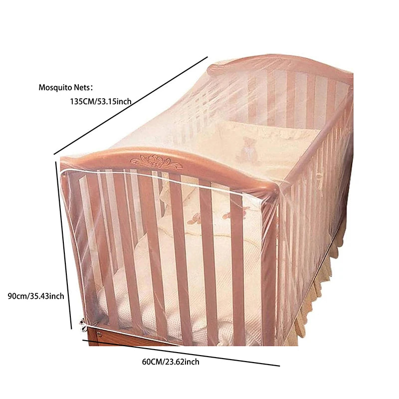 Bedding Flies Travel Portable Elastic Band Mesh Insect Accessories Foldable Crib Mosquito Net Baby Cot Cover Polyester Summer