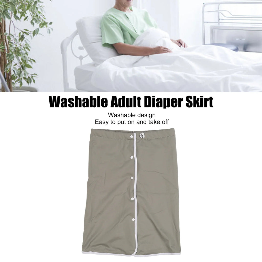 Washable Reusable Diaper Skirt Prevent Dirts Leakage Proof Soft Fabric Incontinence Mattress Menstrual Skirts for Elderly Adults