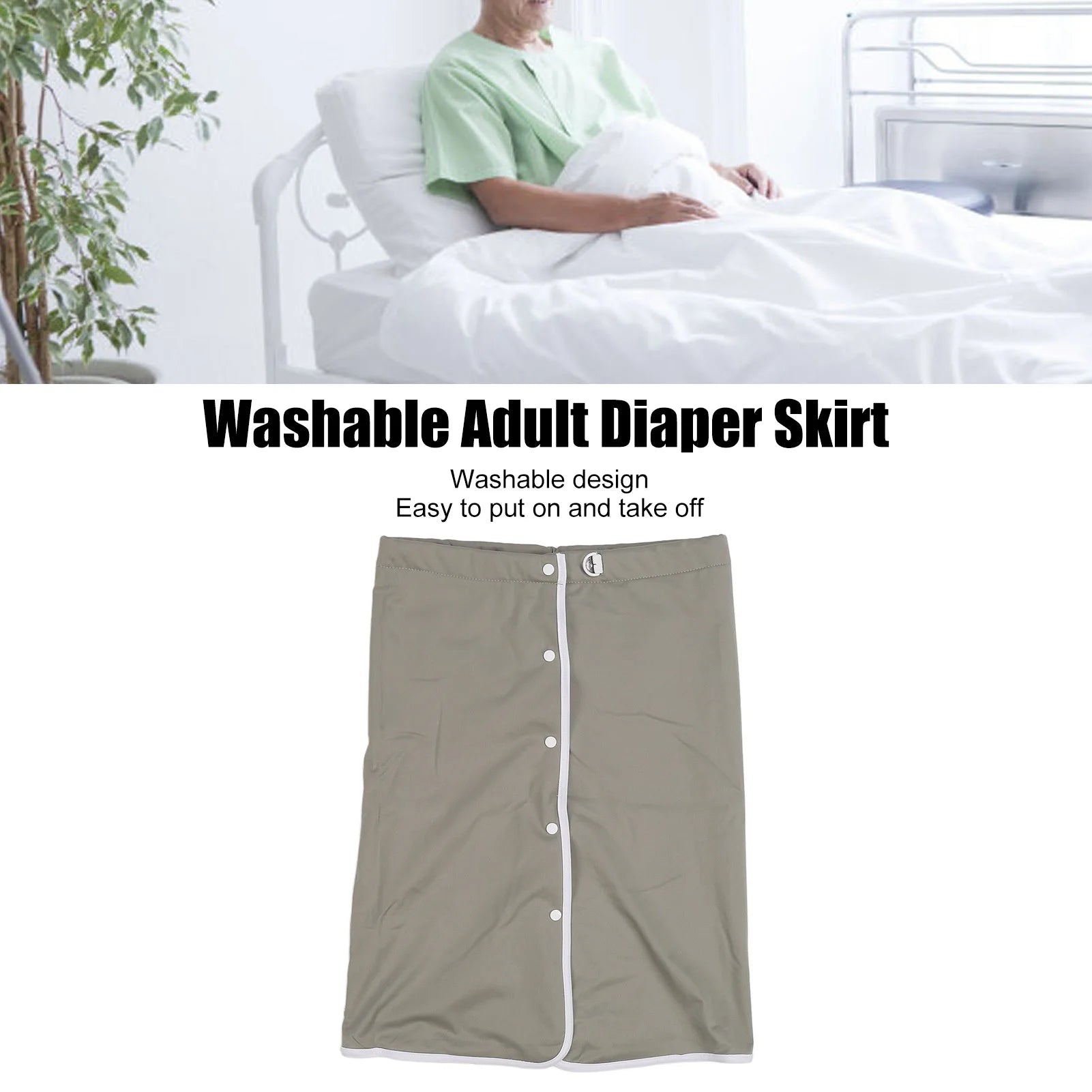 Washable Reusable Diaper Skirt Prevent Dirts Leakage Proof Soft Fabric Incontinence Mattress Menstrual Skirts for Elderly Adults