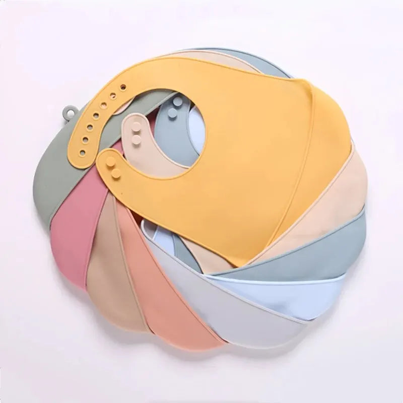 Silicone Baby Eating Bibs Easy to Clean Baby Bibs Drooling Towel Waterproof Children Silicone Bibs