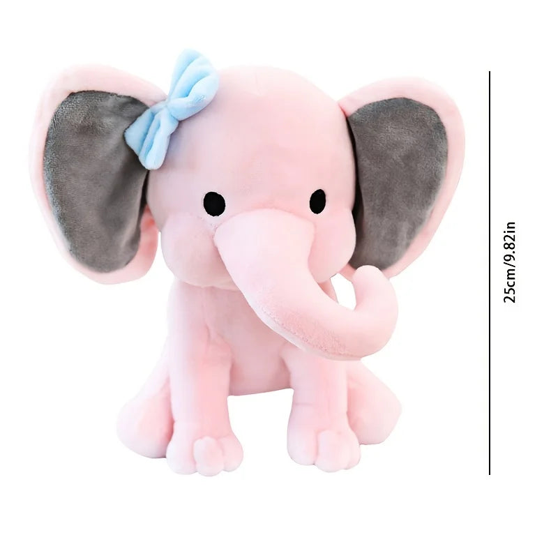 Comfort Sleeping Elephant Doll Pink Grey Elephant Plush Toy for Children, Birthday Gifts, Holiday Gifts