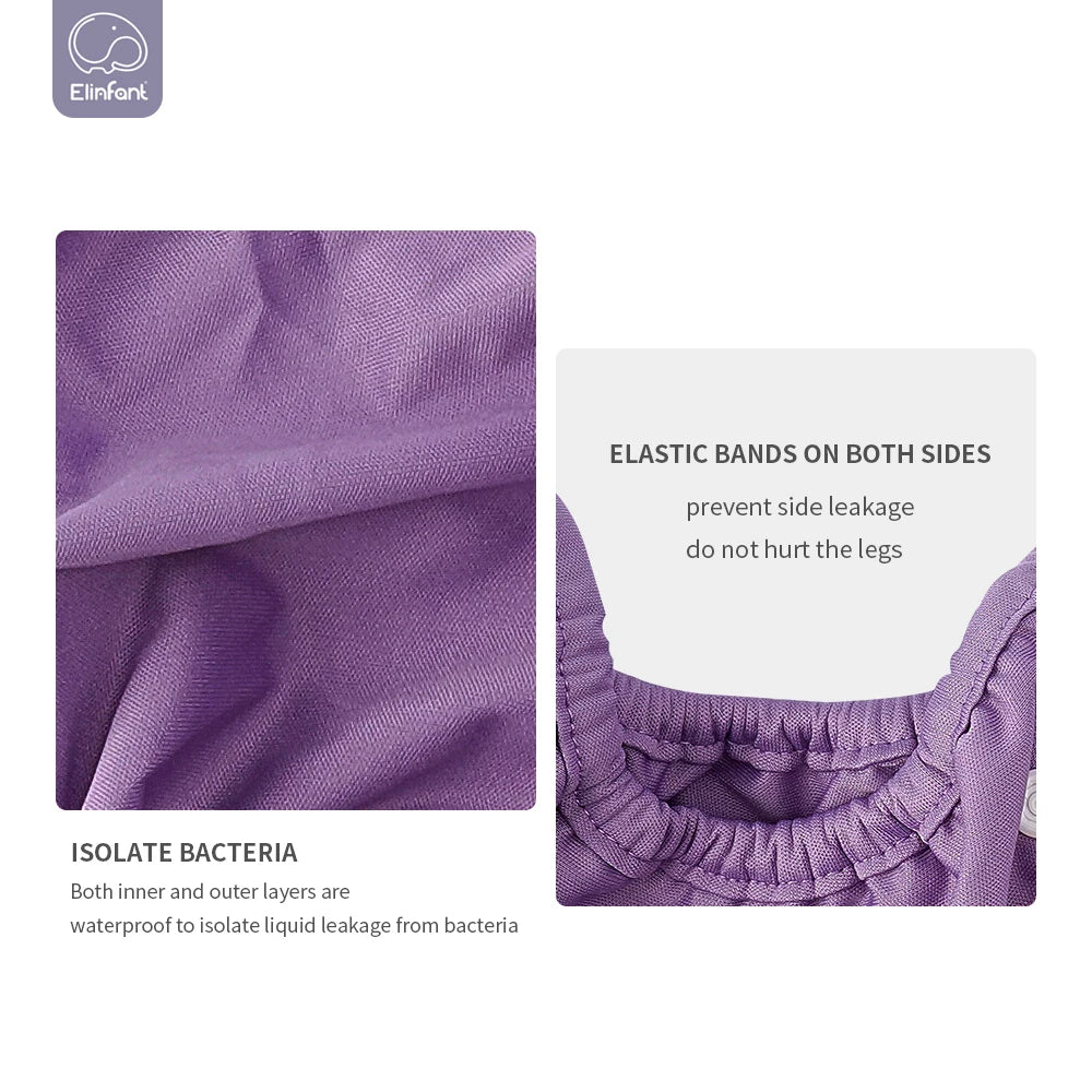 Elinfant solid color popular waterproof diaper cover washable reusable one size for 3-15kg baby cloth diaper