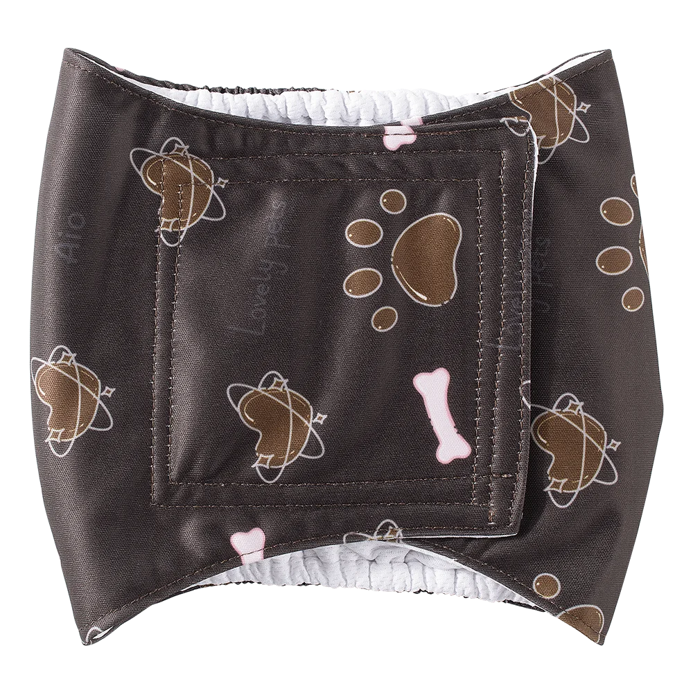 BIAI 1PC Durable Washable Male Dog Diaper Wraps Pet Boy Dog Cloth Nappies Reusable Pet Doggy Underwear Pants for Male Dog Leash