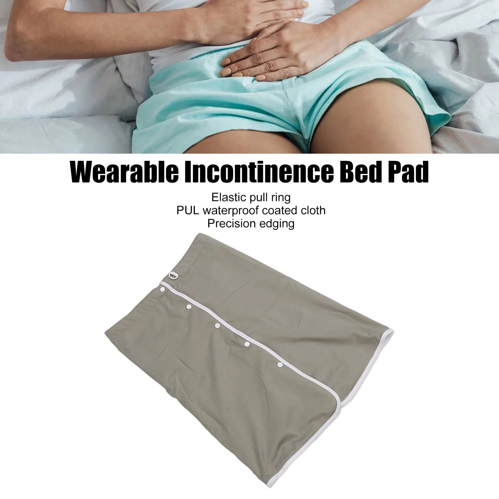 Washable Reusable Diaper Skirt Prevent Dirts Leakage Proof Soft Fabric Incontinence Mattress Menstrual Skirts for Elderly Adults