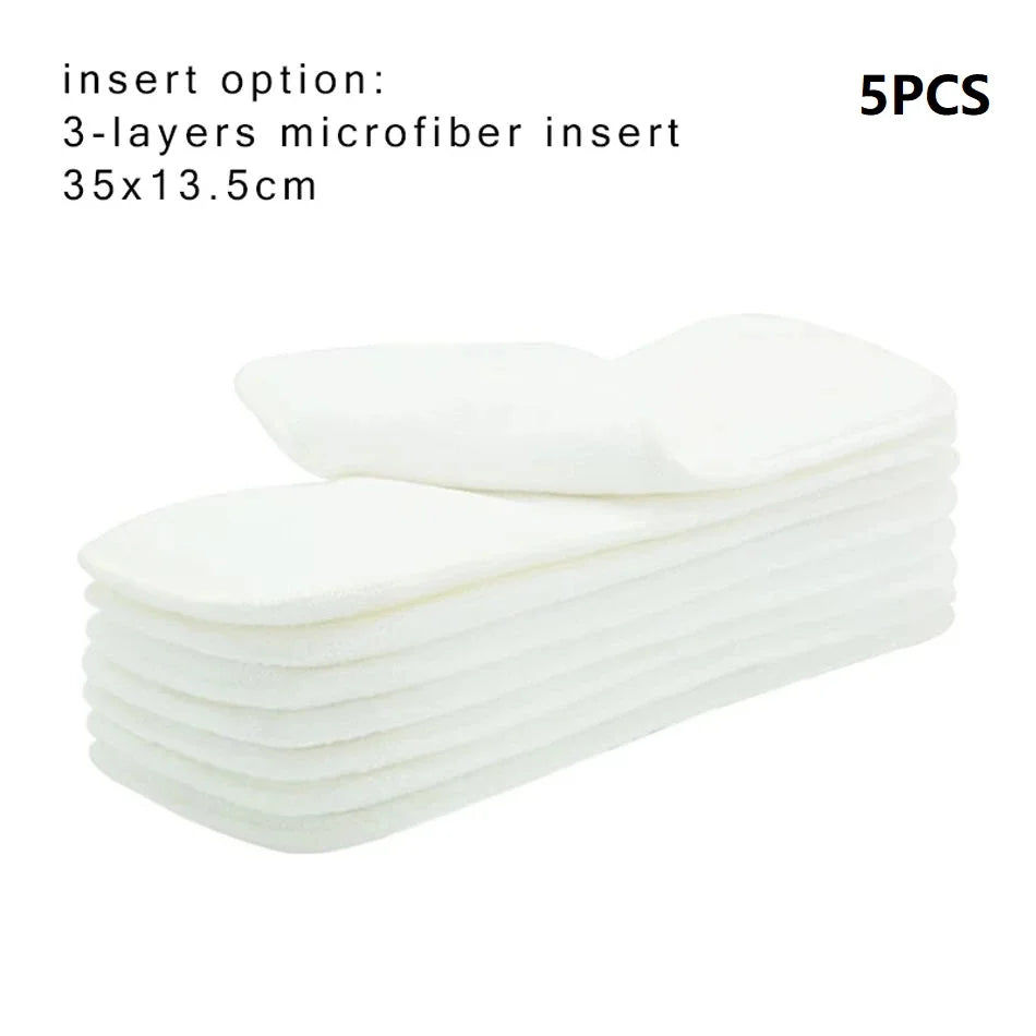 HappyFlute 4Pcs/Set 3-15kg Pocket Diaper EOC-Friendly Washable&Reusable Absorbent Adjustable Baby Ecological Nappy Cover